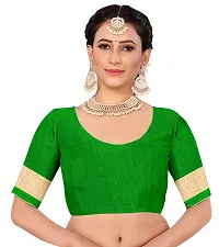 Stylish Green Georgette Saree With Blouse Piece For Women-thumb3