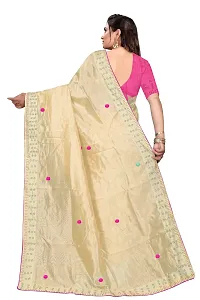 Stylish Cream Zoya Silk Saree With Blouse Piece For Women-thumb2