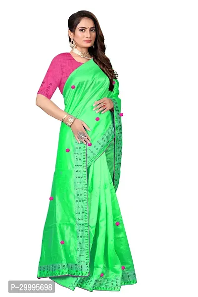 Stylish Light Green Zoya Silk Saree With Blouse Piece For Women-thumb2