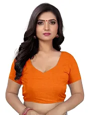 Stylish Orange Art Silk Saree With Blouse Piece For Women-thumb3