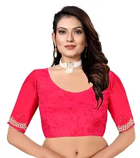 Stylish Pink Art Silk Saree With Blouse Piece For Women-thumb3