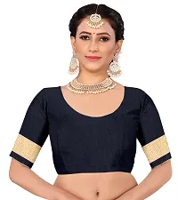 Stylish Black Georgette Saree With Blouse Piece For Women-thumb3