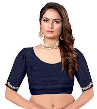 Stylish Black Net Saree With Blouse Piece For Women-thumb3