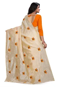 Stylish Orange Art Silk Saree With Blouse Piece For Women-thumb2