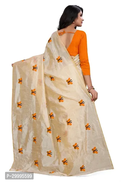 Stylish Orange Art Silk Saree With Blouse Piece For Women-thumb3