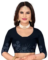 Stylish Black Net Saree With Blouse Piece For Women-thumb3