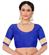 Stylish Blue Georgette Saree With Blouse Piece For Women-thumb3