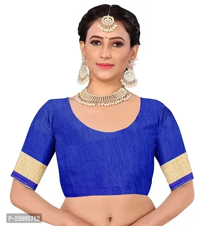 Stylish Blue Georgette Saree With Blouse Piece For Women-thumb4