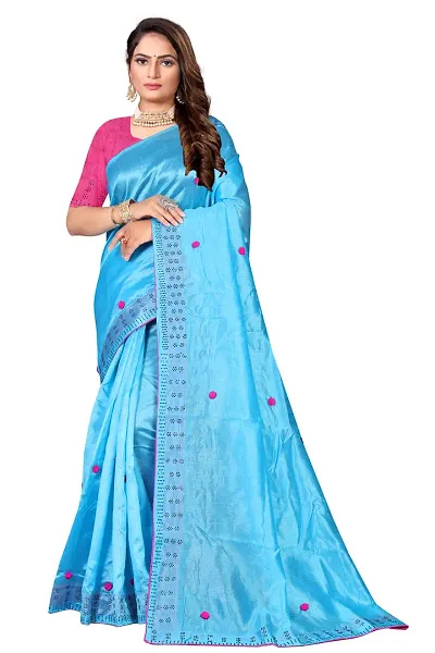 Hot Selling Art Silk Saree with Blouse piece 