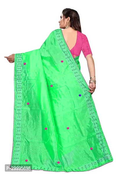 Stylish Light Green Zoya Silk Saree With Blouse Piece For Women-thumb3