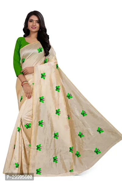 Stylish Green Art Silk Saree With Blouse Piece For Women-thumb0