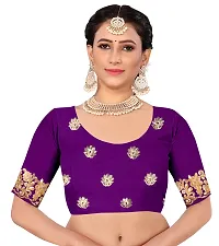 Stylish Wine Georgette Saree With Blouse Piece For Women-thumb3