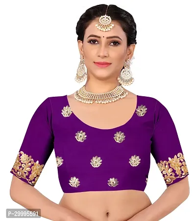 Stylish Wine Georgette Saree With Blouse Piece For Women-thumb4