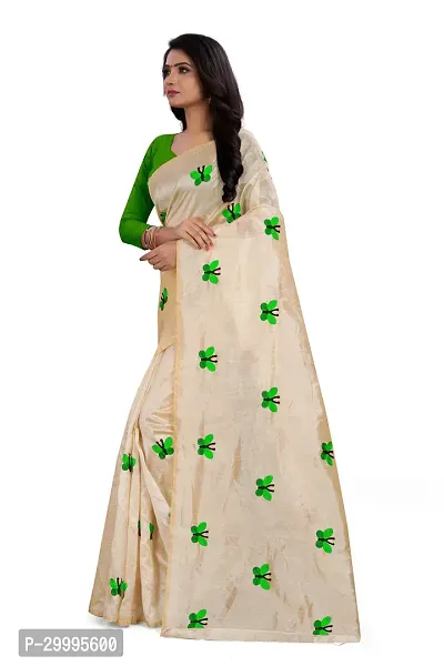 Stylish Green Art Silk Saree With Blouse Piece For Women-thumb2