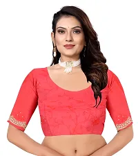 Stylish Red Art Silk Saree With Blouse Piece For Women-thumb3