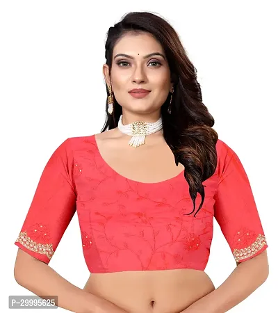 Stylish Red Art Silk Saree With Blouse Piece For Women-thumb4