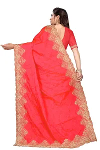 Stylish Red Art Silk Saree With Blouse Piece For Women-thumb2