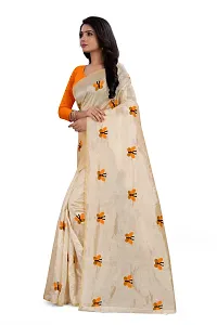 Stylish Orange Art Silk Saree With Blouse Piece For Women-thumb1