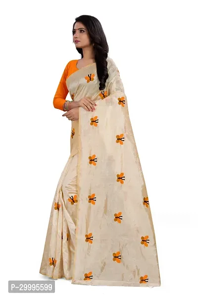 Stylish Orange Art Silk Saree With Blouse Piece For Women-thumb2