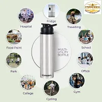 Copperika Prime Stainless Steel Water Bottle (1 Litre - Pack of 6) for Home, Office , Kids, School, Travel, Gym  Yoga-thumb2