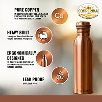 Copperika Pure Copper Water Bottle (700ml - Pack of 2) With Ayurvedic  Other Health Benefits | 100% Leak Proof | BPA Free | Heavy Build | For Home, Office, Travel  Kids-thumb1
