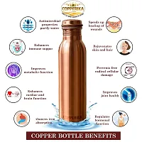 Copperika Pure Copper Water Bottle (700ml - Pack of 2) With Ayurvedic  Other Health Benefits | 100% Leak Proof | BPA Free | Heavy Build | For Home, Office, Travel  Kids-thumb3