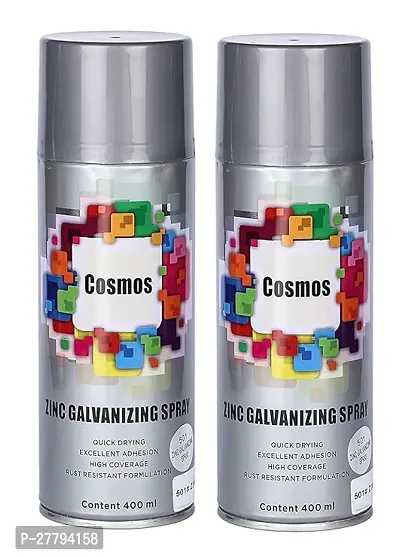 Cosmos Zinc Galvanizing Spray Paint 400 ml (Pack of 2)-thumb0