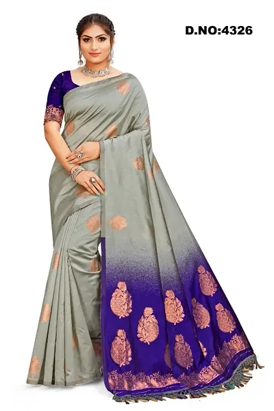 Stylish Art Silk Saree with Blouse piece For Women