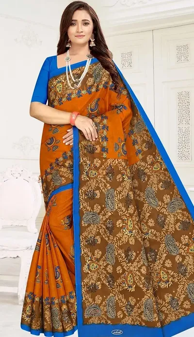 New In Cotton Saree with Blouse piece 