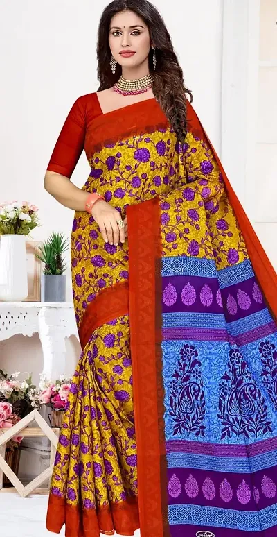 Stylish Saree without Blouse piece For Women