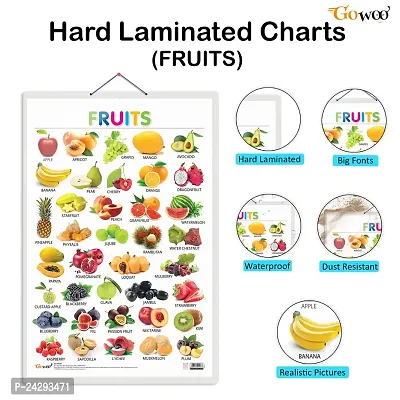Fruits Early Learning Educational Chart for Kids | 20X30 inch |Non-Tearable and Waterproof | Double Sided Laminated | Perfect for Homeschooling, Kindergarten and Nursery Students-thumb4