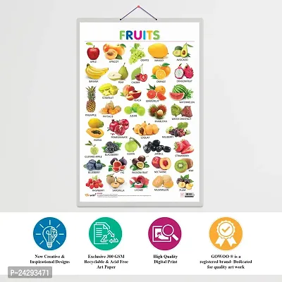 Fruits Early Learning Educational Chart for Kids | 20X30 inch |Non-Tearable and Waterproof | Double Sided Laminated | Perfect for Homeschooling, Kindergarten and Nursery Students-thumb5