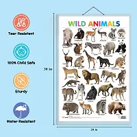 Wild Animals Early Learning Educational Chart for Kids | 20X30 inch |Non-Tearable and Waterproof | Double Sided Laminated | Perfect for Homeschooling.-thumb1