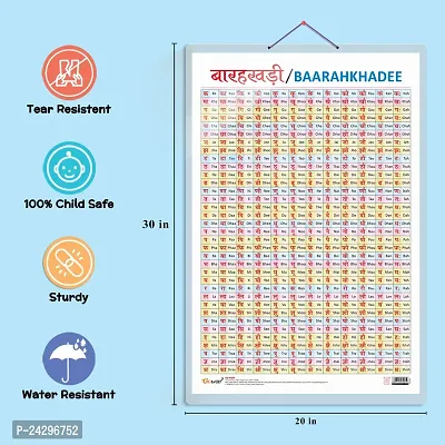 Baarahkhadee Early Learning Educational Chart for Kids | 20X30 inch |Non-Tearable and Waterproof | Double Sided Laminated | Perfect for Homeschooling, Kindergarten and Nursery Students.-thumb2