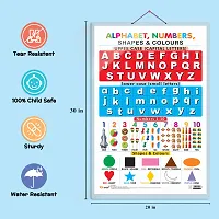 Alphabet, Numbers, Shapes  Colours 1 Early Learning Educational Chart for Kids | 20X30 inch |Non-Tearable and Waterproof | Double Sided Laminated | Perfect for Homeschooling.-thumb2