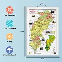 2 IN 1 CHATTISGARH POLITICAL AND PHYSICAL Map IN HINDI Educational Charts | 20X30 inch |Non-Tearable and Waterproof | Double Sided Laminated |Useful For Preparation Of SSC, UPSC, RRB, IES.-thumb3