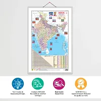 2 IN 1 INDIA POLITICAL AND PHYSICAL MAP IN ENGLISH Educational Charts | 20X30 inch |Non-Tearable and Waterproof | Double Sided Laminated |Useful For Preparation Of SSC, UPSC, RRB, IES.-thumb1