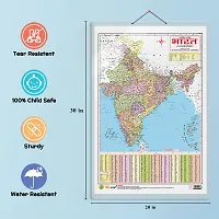 2 IN 1 INDIA POLITICAL AND PHYSICAL MAP IN HINDI Educational Charts | 20X30 inch |Non-Tearable and Waterproof | Double Sided Laminated |Useful For Preparation Of SSC, UPSC, RRB, IES.-thumb3