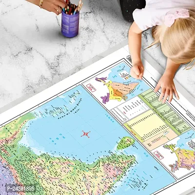 2 IN 1 INDIA POLITICAL AND PHYSICAL MAP IN HINDI Educational Charts | 20X30 inch |Non-Tearable and Waterproof | Double Sided Laminated |Useful For Preparation Of SSC, UPSC, RRB, IES.-thumb2