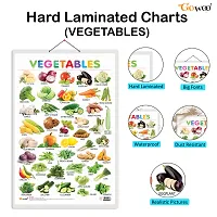 Set of 3 Alphabet, Fruits and Vegetables Early Learning Educational Charts for Kids | 20X30 inch |Non-Tearable and Waterproof | Double Sided Laminated | Perfect for Homeschooling-thumb2