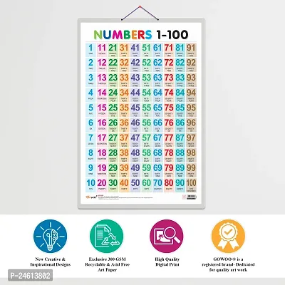 Set of 3 Action Words, Transport and Numbers 1-100 Early Learning Educational Charts for Kids | 20X30 inch |Non-Tearable and Waterproof | Double Sided Laminated | Perfect for Homeschooling.-thumb5