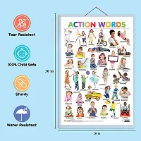 Set of 6 Colours, Shapes, Good Habits, Action Words, TIME and NURSERY RHYMES Early Learning Educational Charts for Kids | 20X30 inch |Non-Tearable and Waterproof,  Double Sided Laminated.-thumb1