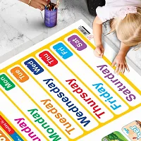 Set of 6 Good Habits, SUBTRACTION, ADDITION, TIME, NUMBERS AND FRACTIONS and MONTHS OF THE YEAR AND DAYS OF THE WEEK Early Learning Educational Charts for Kids | 20X30 inch | Non-Tearable.-thumb4