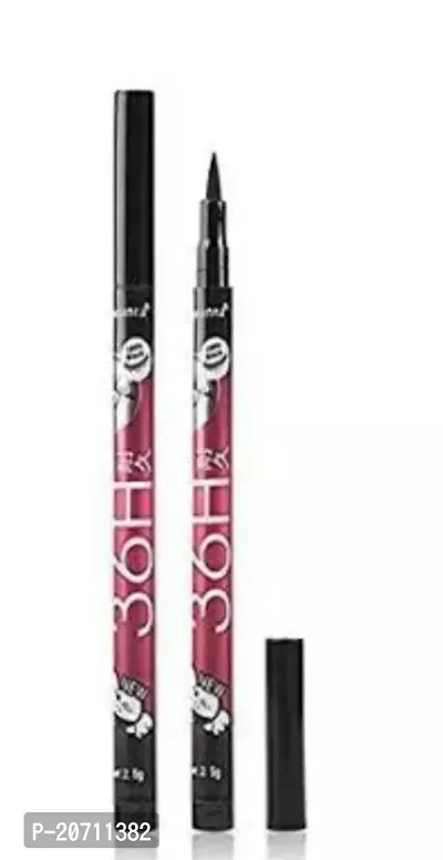 YANQUINA 36H Precision Pencil Pen Eyeliner Waterproof (Black) pack of 2-thumb0