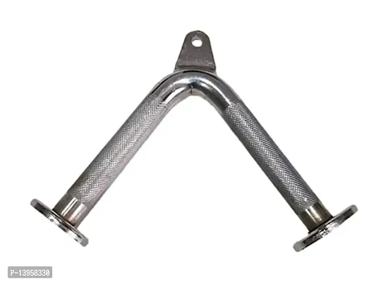 Steel V Handle/Triceps Handle Gym Rod Attachment, 500 Grams -Silver-thumb0