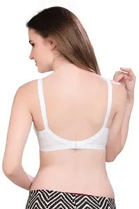 Snappy Everyday Wireless Cotton C Cup Bra for Women Daily Use - Wire-Free Bra, Seamless | Girls Soft Inner Wear | Daily Comfortable Bras Pack of 2 (White)-thumb4