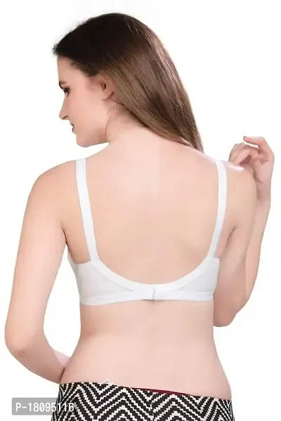 Snappy Everyday Wireless Cotton C Cup Bra for Women Daily Use - Wire-Free Bra, Seamless | Girls Soft Inner Wear | Daily Comfortable Bras Pack of 2 (White)-thumb5