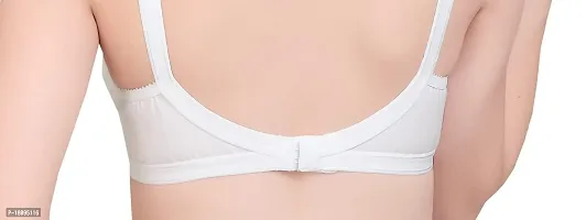 Snappy Everyday Wireless Cotton C Cup Bra for Women Daily Use - Wire-Free Bra, Seamless | Girls Soft Inner Wear | Daily Comfortable Bras Pack of 2 (White)-thumb3