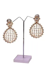 ZBeauty Gold Tone Pearls Bridal Necklace Earring Maangtikka Set For Women (COPPER)-thumb1