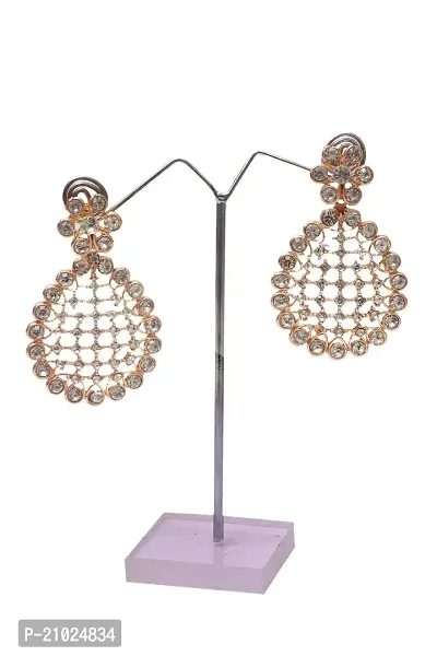 ZBeauty Gold Tone Pearls Bridal Necklace Earring Maangtikka Set For Women (COPPER)-thumb2